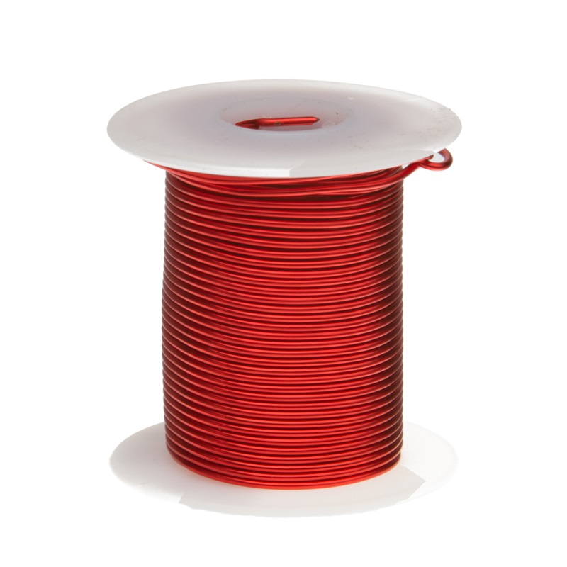 17 AWG Gauge Heavy Copper Wire 2 oz 20' Length 0.0482" 155C Red